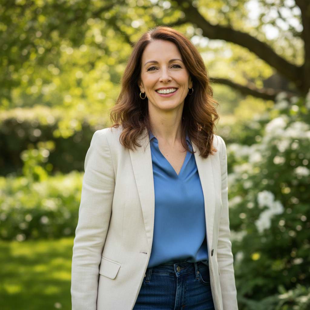 Portrait of energetic woman over 50 who achieved healthy lifestyle through metabolism support